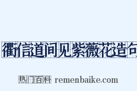衢信道间见紫薇花造句是什么意思的图片